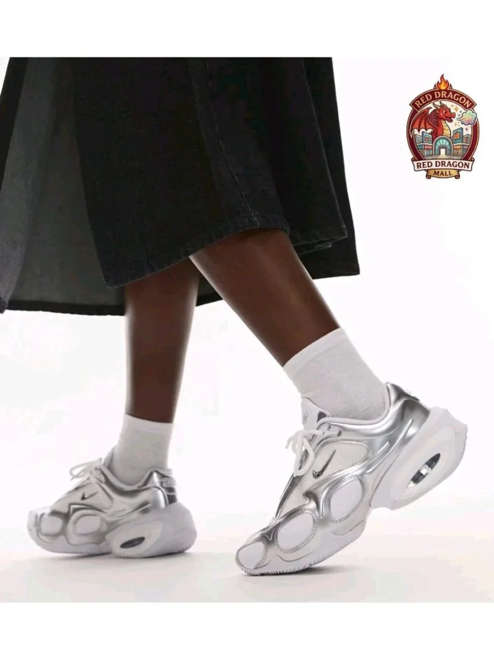 Nike Air Max Muse Mesh Lace-Up Sneakers White Silver FV1920-100 - Women's Sz 8.5